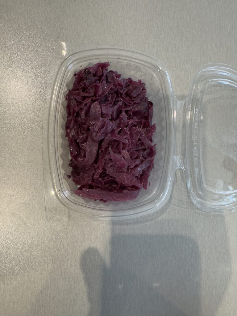 Párolt lilakáposzta